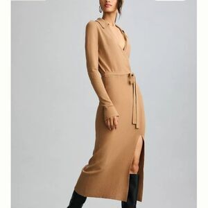 PAIGE Carmen Sweater Dress Camel Brown Size Small